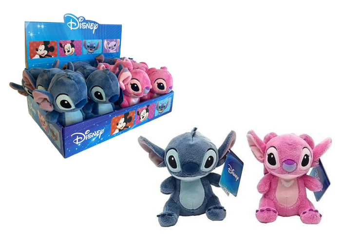 (Mis 1) STITCH – Stitch e Angel Peluche 15cm In espo da 12pz…x12…x24